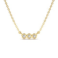 14K Bezel Set Diamond Necklace by Orlina Fine