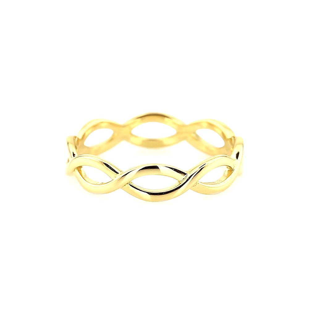 14K Gold Infinity Band by Orlina Fine