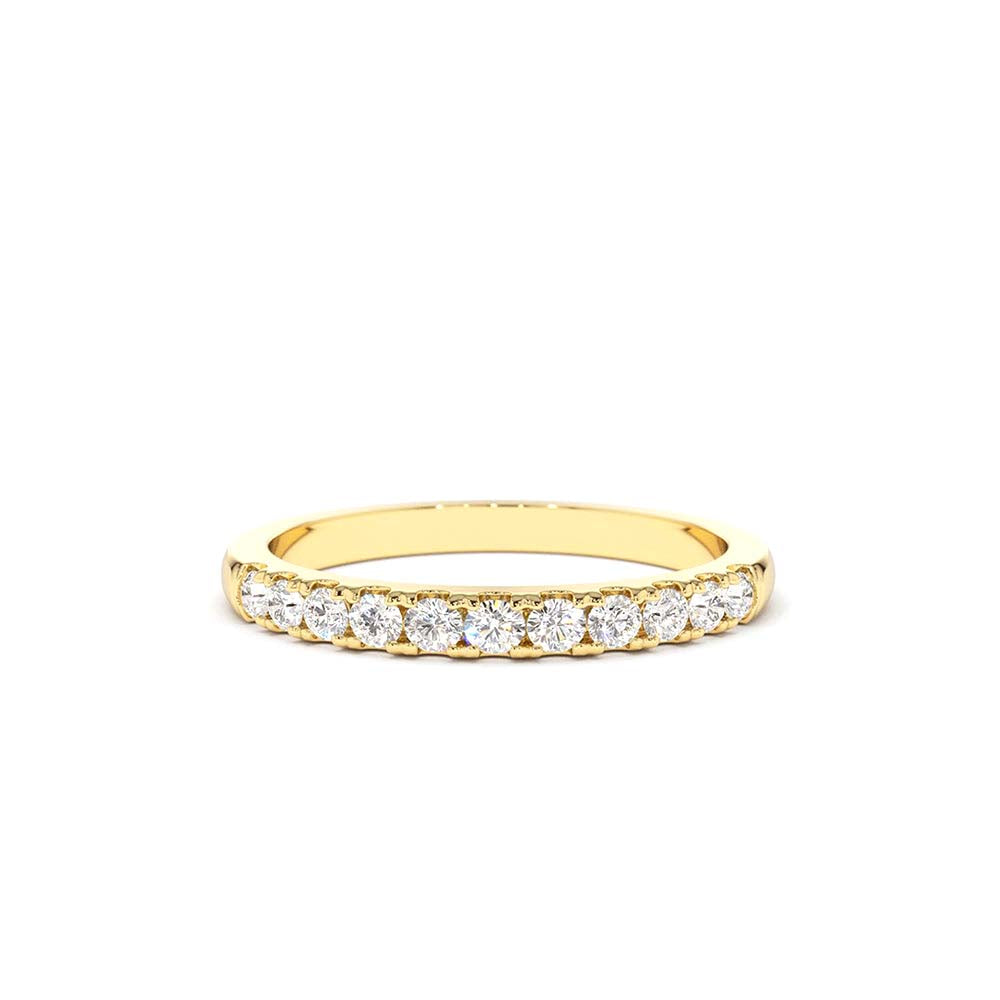 14K Gold 11 Stone Diamond Wedding Band 1/3ct by Orlina Fine