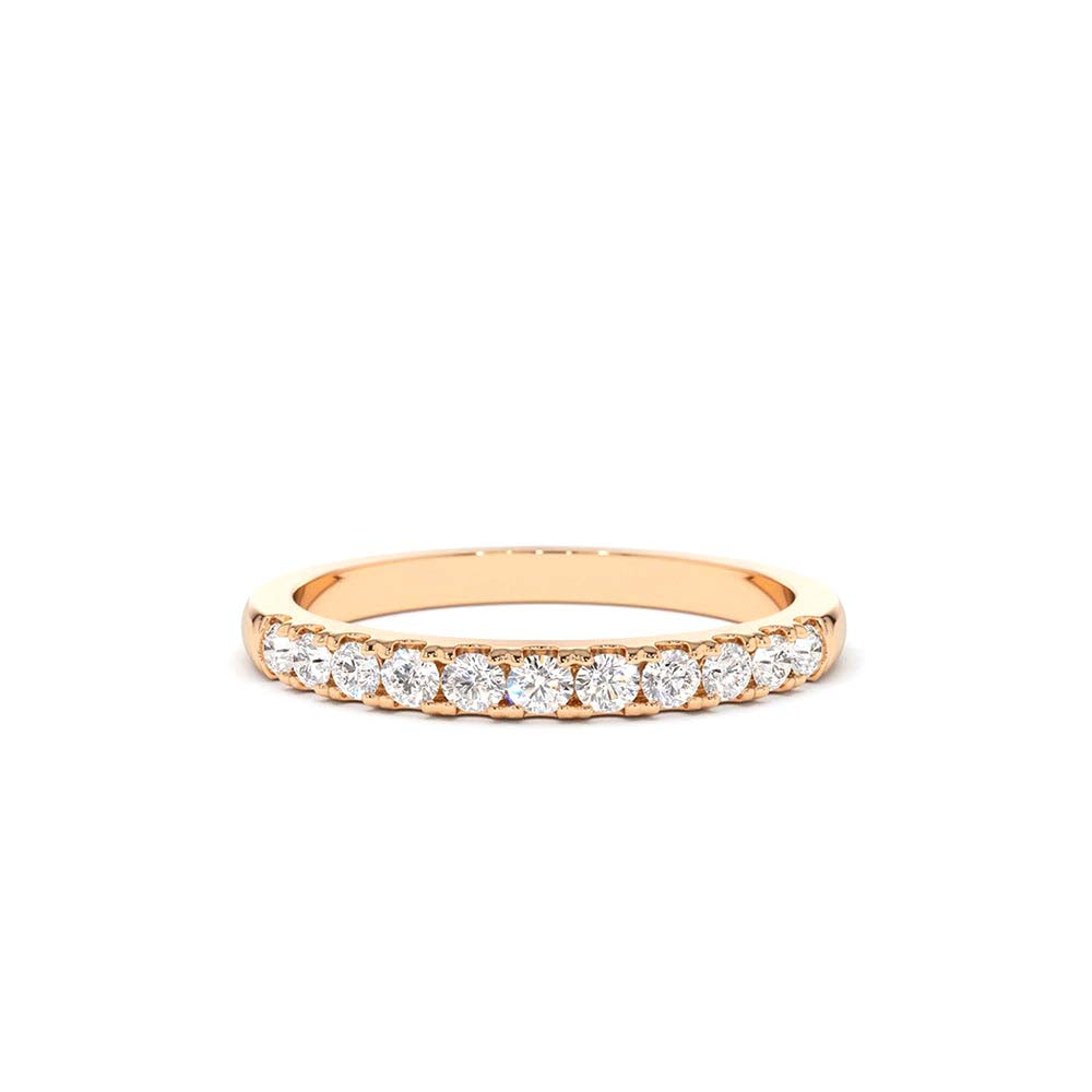 14K Gold 11 Stone Diamond Wedding Band 1/3ct - view 2