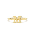 14K Gold Initial Letter Ring by Orlina Fine