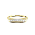 14K Gold Horizontal Baguette Diamond Ring by Orlina Fine