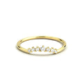 14K Gold Curved Diamond Ring by Orlina Fine