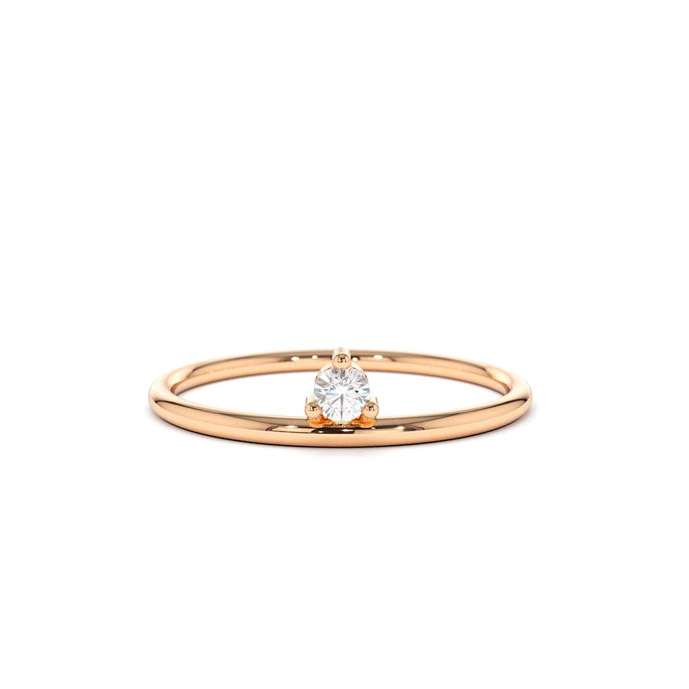 14K Gold Single Floating Diamond Ring - view 2