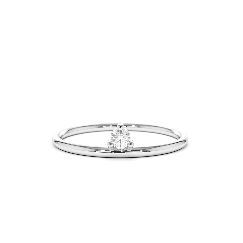 14K Gold Single Floating Diamond Ring - view 3