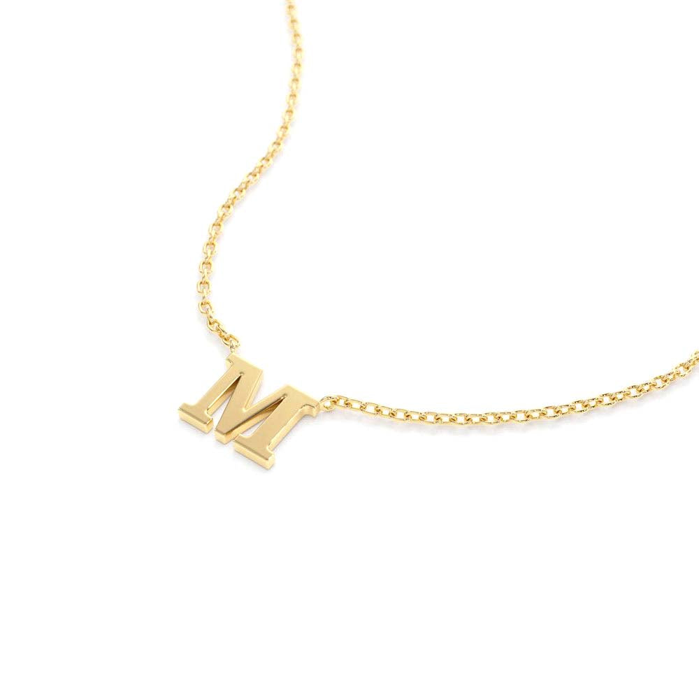 14K Gold Initial Necklace - view 4