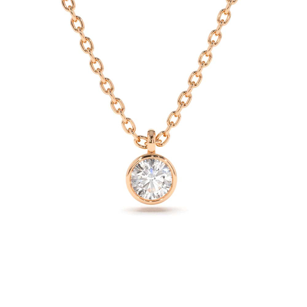 14K Gold Diamond Solitaire on a Bail - view 4
