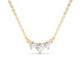 14K Gold Classic Trio Diamond Necklace by Orlina Fine