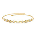 14K Gold Bezel Set Diamond Bracelet by Orlina Fine