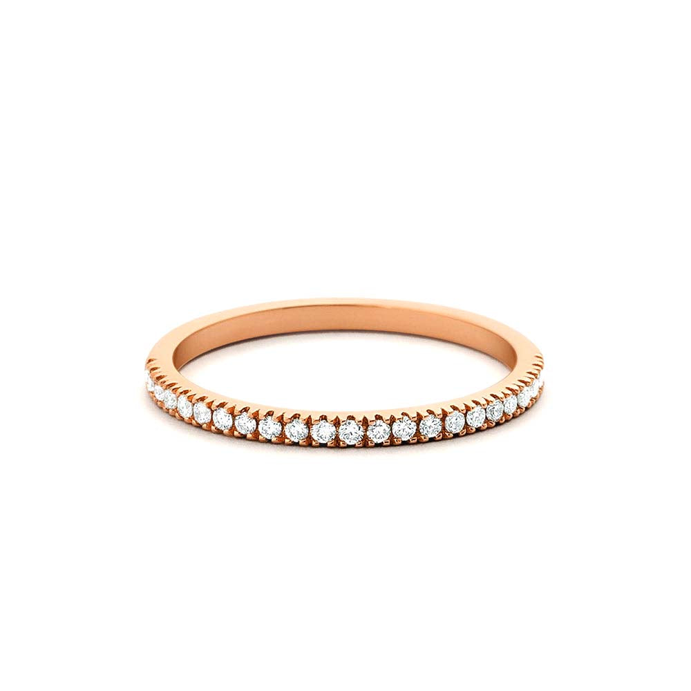 14K Gold 11 Stone Diamond Wedding Band - view 10