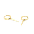 14K Gold Drop Single Spike Earrings by Orlina Fine