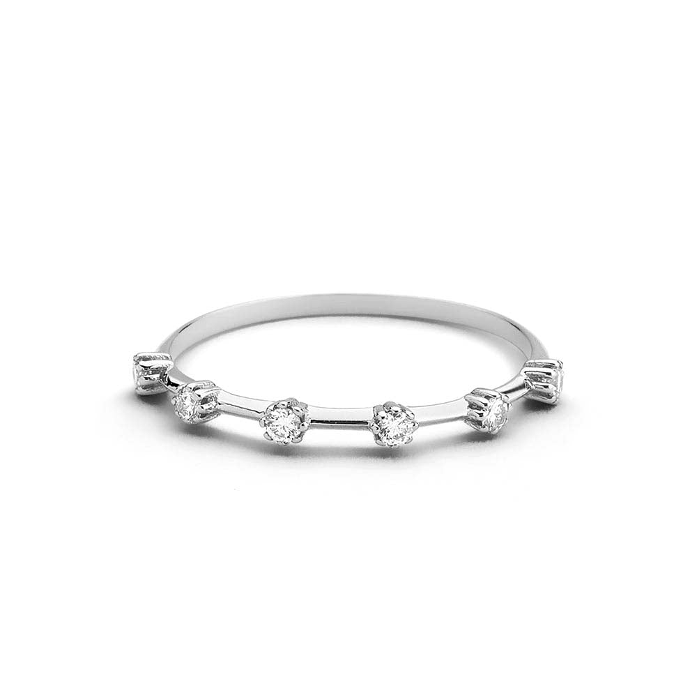 14K Gold Diamond Stacking Ring - view 3