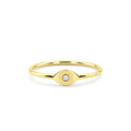 14K Gold Evil Eye Diamond Ring by Orlina Fine