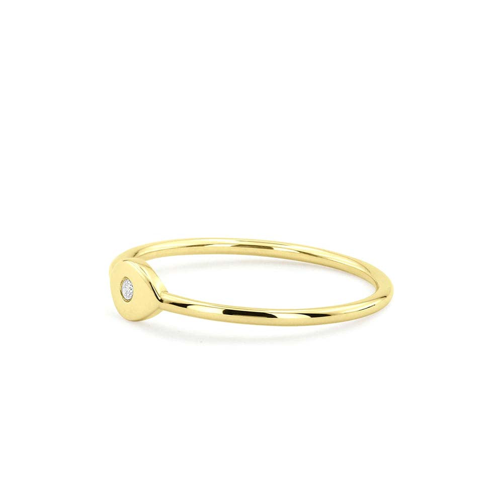 14K Gold Evil Eye Diamond Ring - view 5