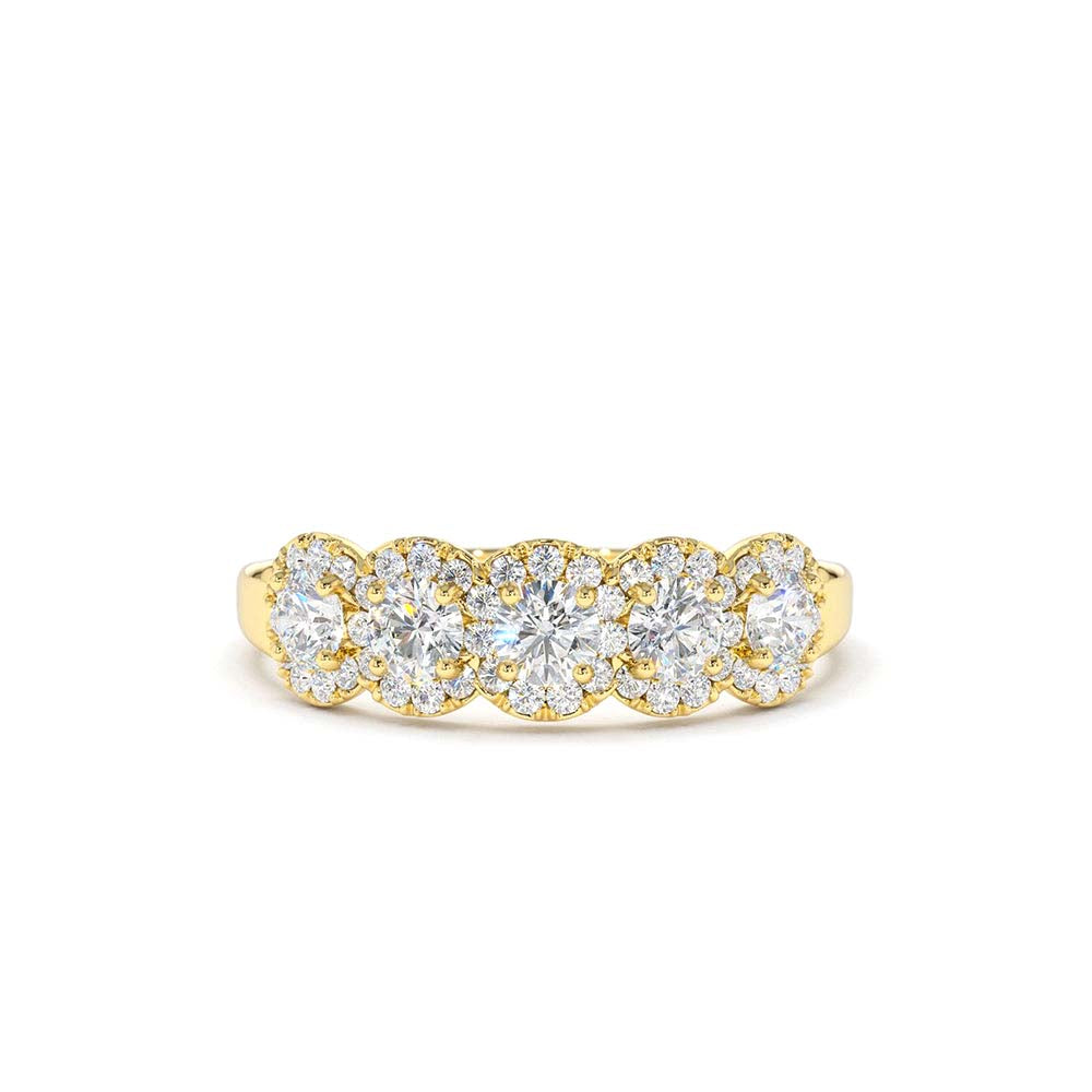 14K Gold Diamond Wedding Band by Orlina Fine