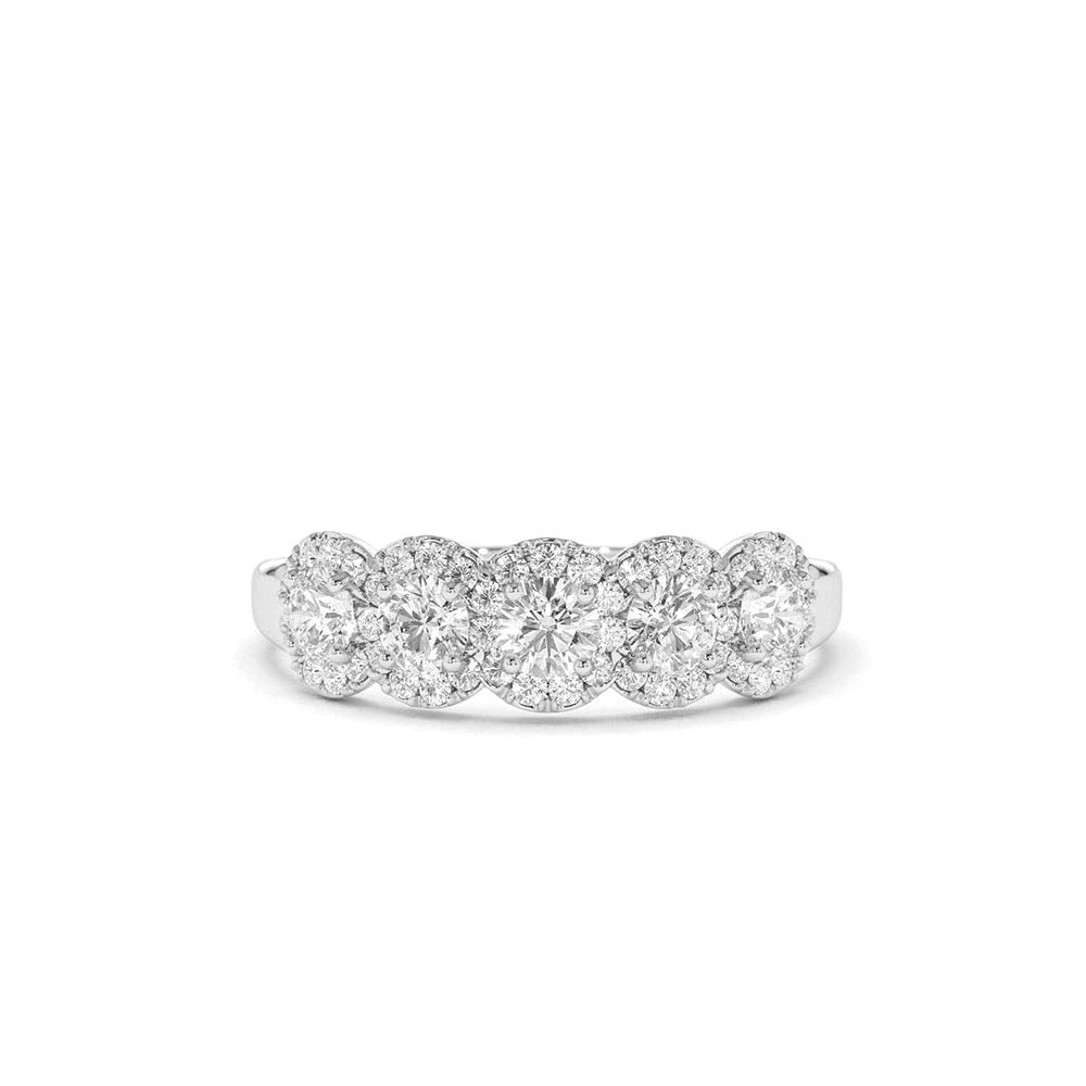 14K Gold Diamond Wedding Band - view 3