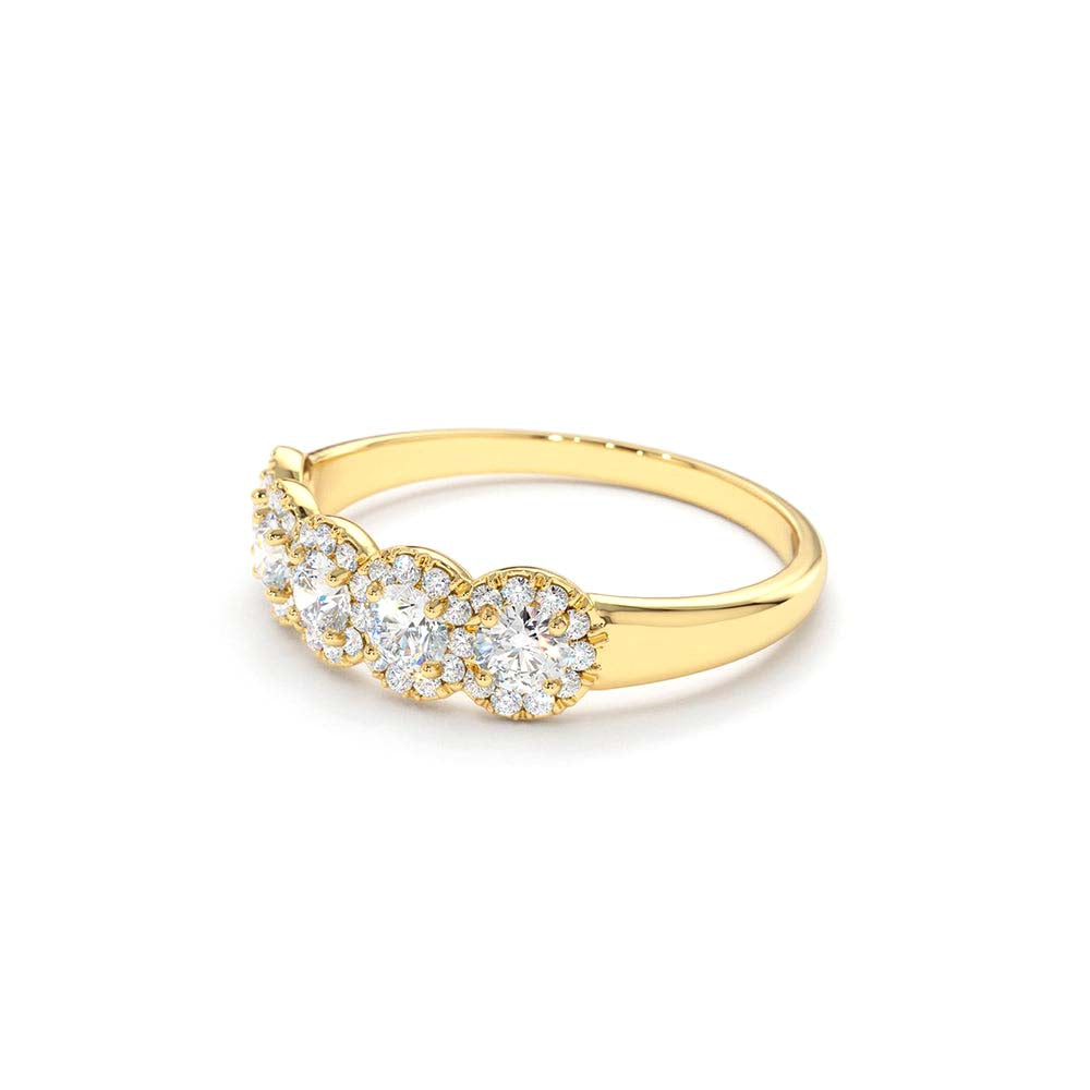 14K Gold Diamond Wedding Band - view 4