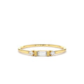 14K Gold Baguette and Round Diamond Ring by Orlina Fine