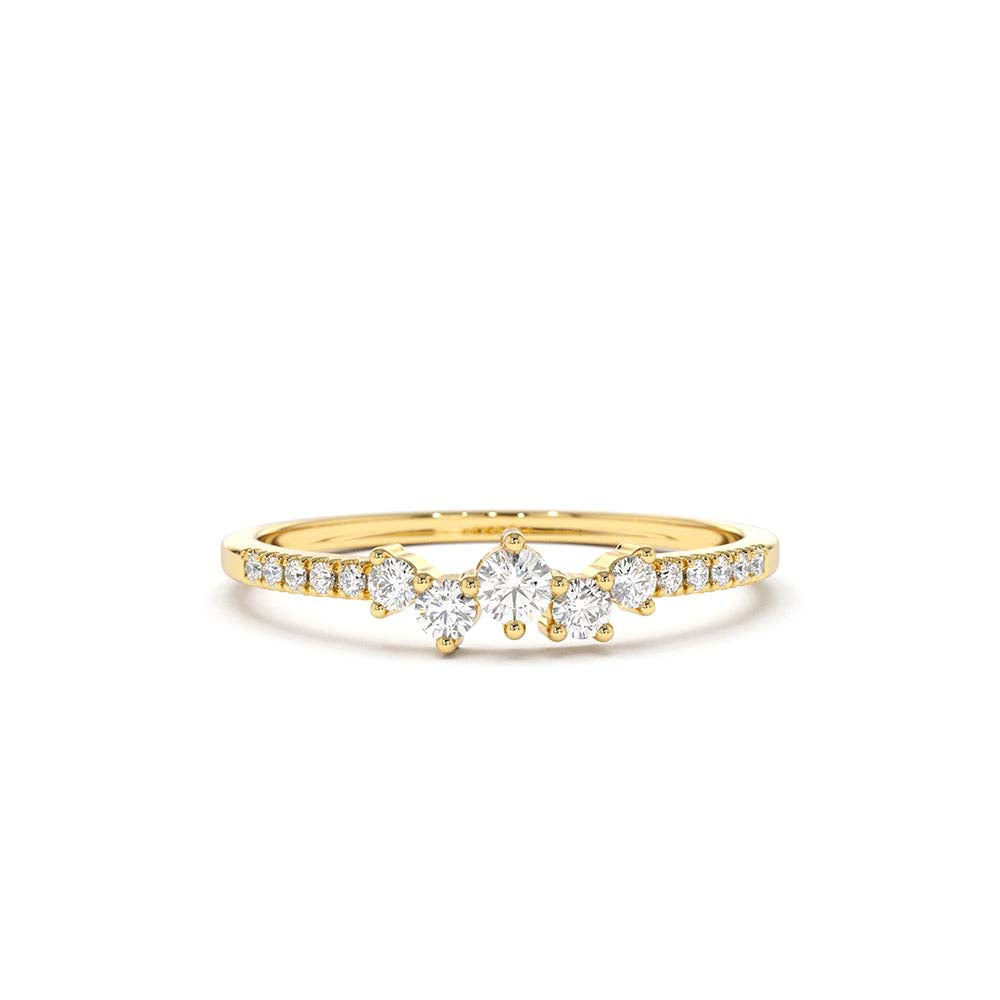 14K Bridal Diamond Cluster Ring by Orlina Fine