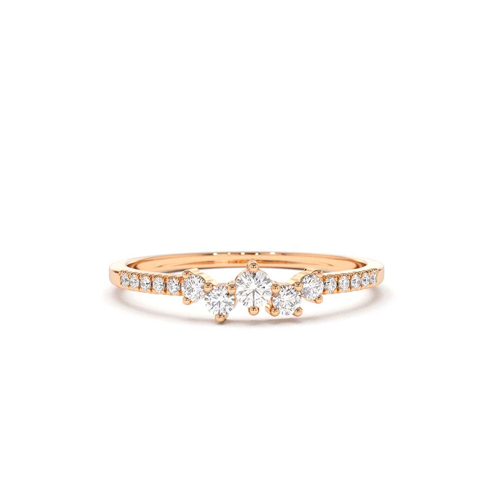 14K Bridal Diamond Cluster Ring - view 2