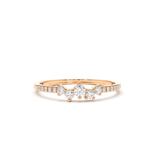 14K Bridal Diamond Cluster Ring - view 2