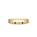 14K Sapphire Art Deco Wedding Band by Orlina Fine