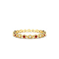 14K Ruby Art Deco Wedding Band by Orlina Fine