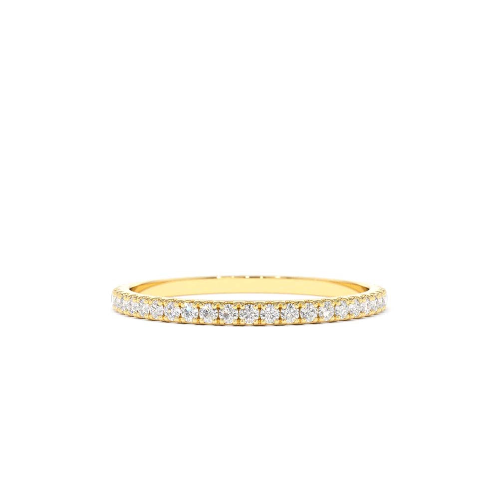14K Gold 1.5MM Full Eternity Diamond Ring - view 4