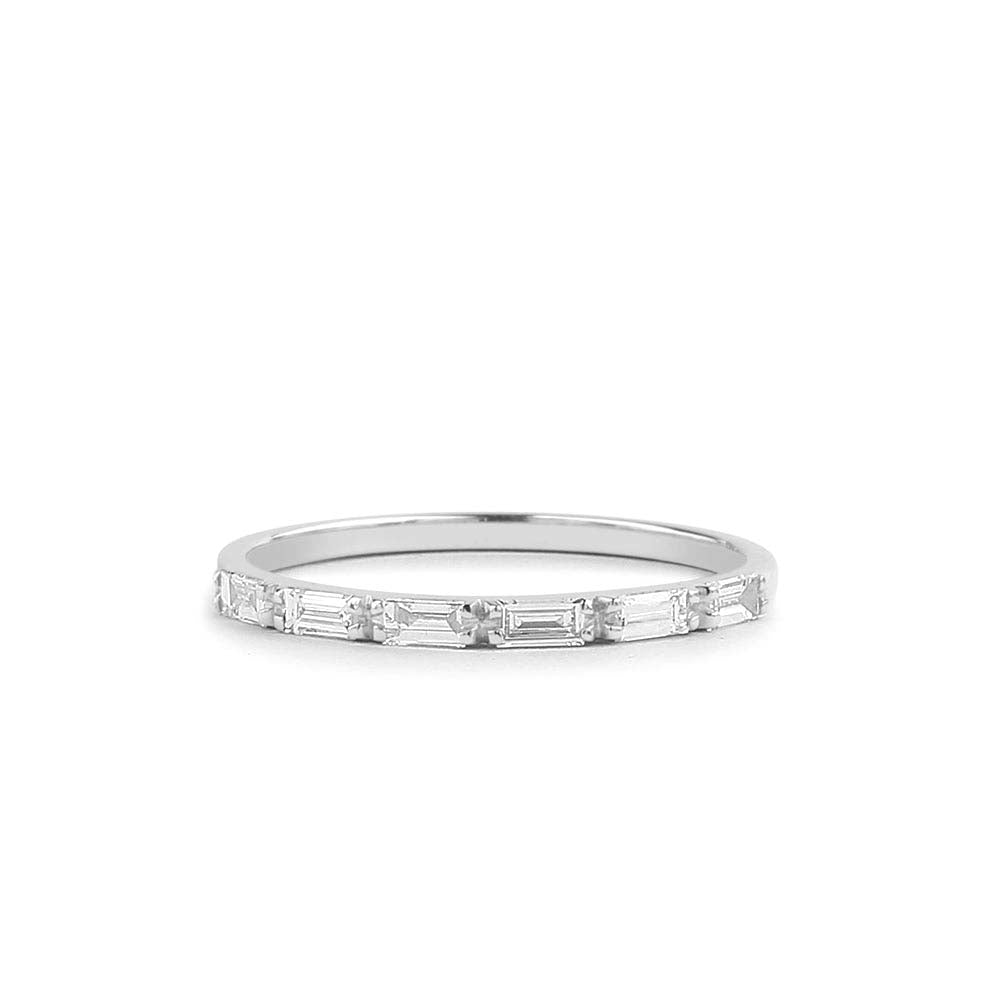14K Gold Baguette Diamond Wedding Ring - view 3