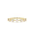 14K Gold 7 Stone Round Diamond Wedding Ring by Orlina Fine