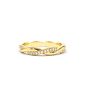 14K Gold Weaving Braid Eternity Diamond Ring by Orlina Fine