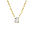 0.50 - 1.00 ctw 14k Four Prong Round Diamond Lab Grown Solitaire Necklace by Orlina Fine