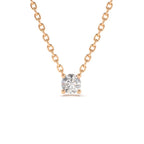 0.50 - 1.00 CTW 14K Four Prong Round Diamond Lab Grown Solitaire Necklace - view 6