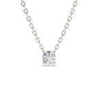 0.50 - 1.00 CTW 14K Four Prong Round Diamond Lab Grown Solitaire Necklace - view 7