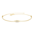 14K Gold Double Diamond Station Bracelet by Orlina Fine
