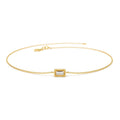 14K Gold Dainty Baguette Diamond Bracelet by Orlina Fine