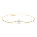 14K Gold Diamond Cross Bracelet by Orlina Fine
