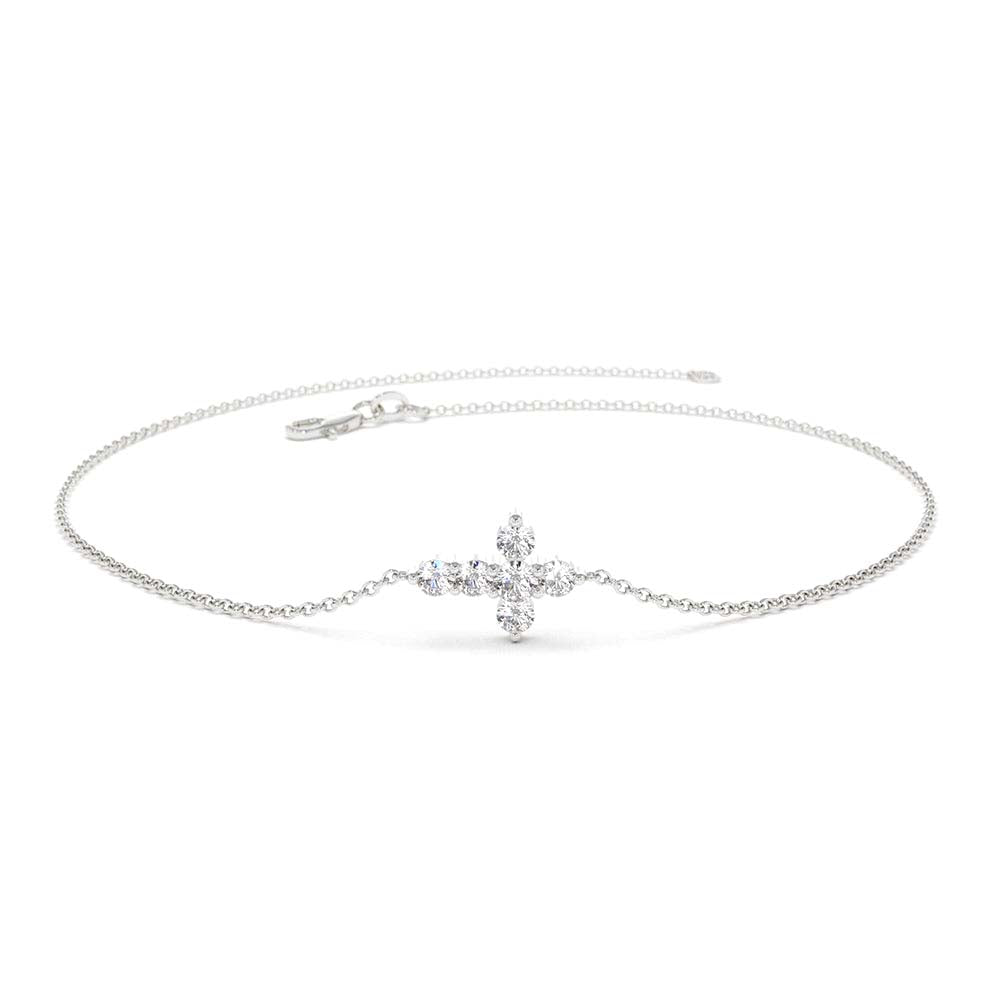 14K Gold Diamond Cross Bracelet - view 3