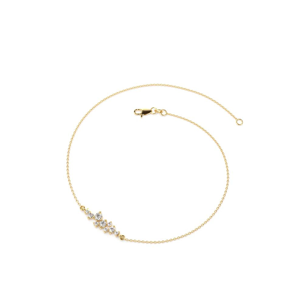 14K Diamond Cluster Bracelet - view 4