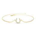 14K Mini Diamond Horseshoe Bracelet by Orlina Fine