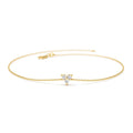14K Gold Three Diamond Floating Bracelet by Orlina Fine