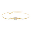 14K Gold All Diamond Evil Eye Bracelet by Orlina Fine