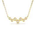 14K Gold Floating Diamond Bubble Necklace by Orlina Fine