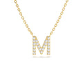 14K Gold Diamond Initial Necklace by Orlina Fine