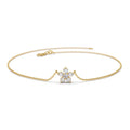 14K Gold Diamond Flower Charm Bracelet by Orlina Fine