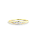 14K Graduating Diamond Wedding Band by Orlina Fine