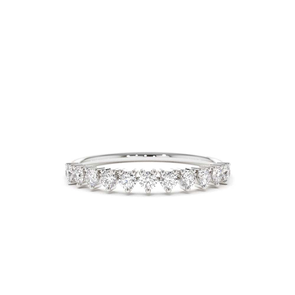 14K Gold 3 Prong Diamond Wedding Ring - view 3