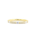 14K Gold Baguette and Round Cut Diamond Wedding Band by Orlina Fine