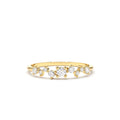 14K Multistone Diamond Cluster Ring by Orlina Fine