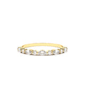 14K Gold Marquise and Round Diamond Ring by Orlina Fine